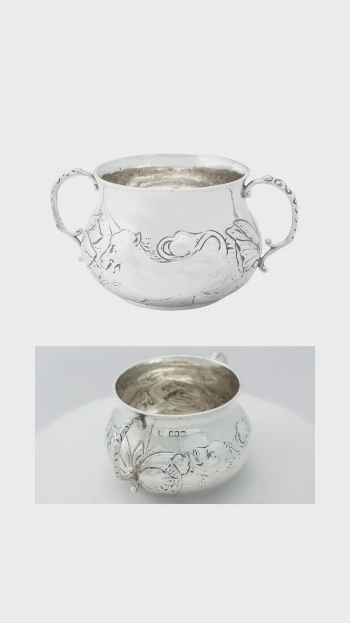 This contains: Britannia standard silver porringer