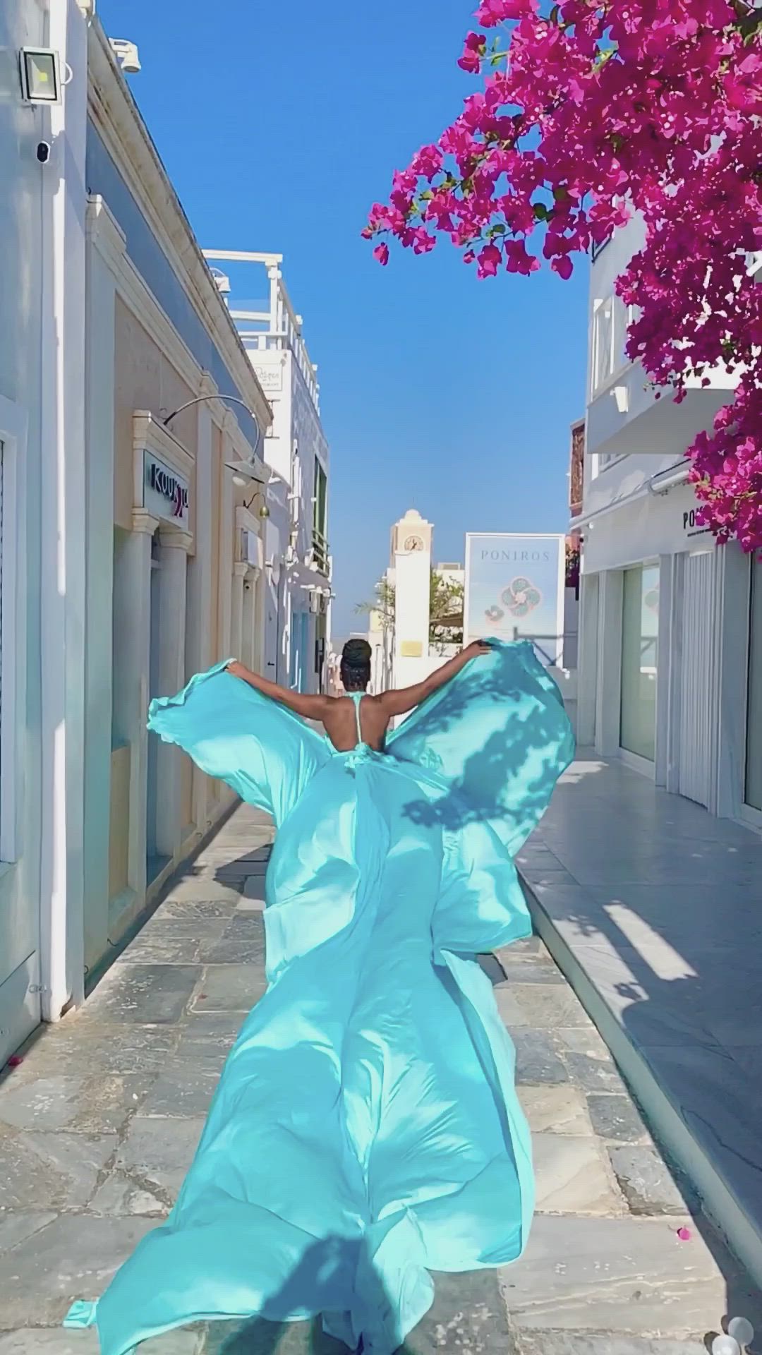 This contains an image of: Santorini Flying dress 👗😍 