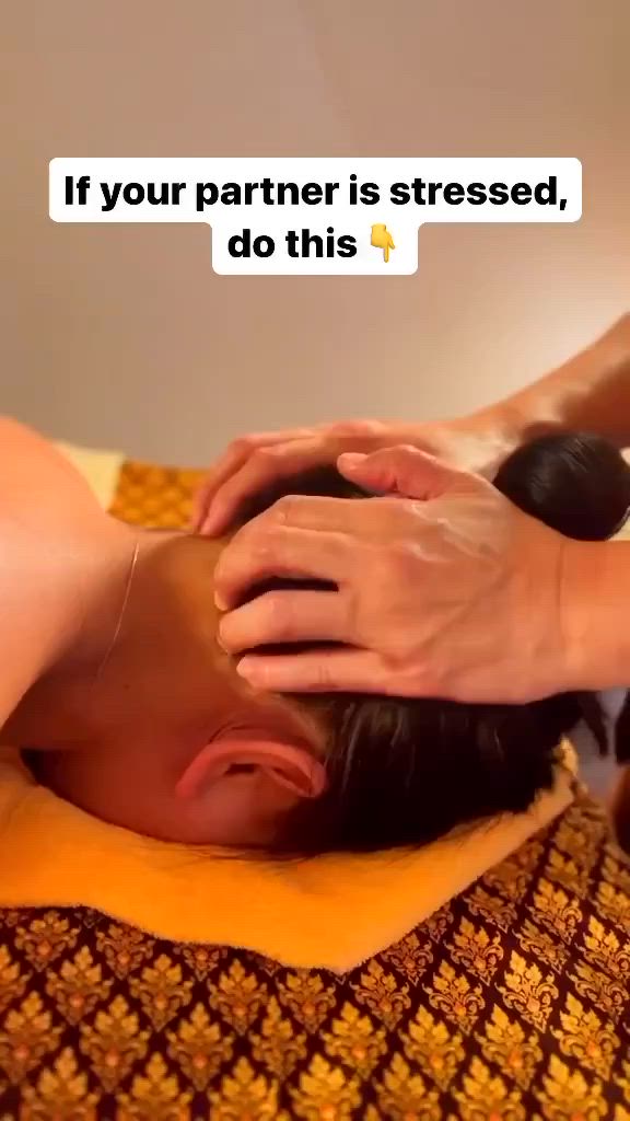 This contains an image of: Head massage is a must - credits: @jamesmoorewellness