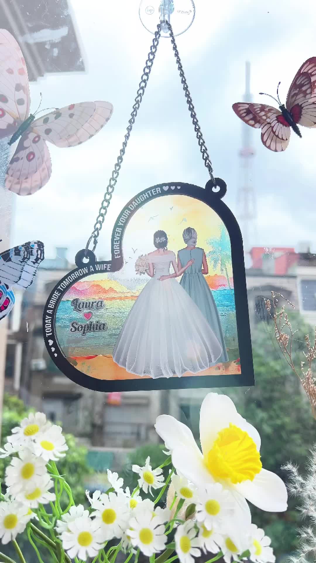 Illuminate your mother’s world with our Personalized Window Hanging Suncatcher Ornament, a radiant and heartfelt gift from the bride on her wedding day.
Mother's day gifts, mother's day gift ideas, Christmas gifts for mom, gift ideas for mom, mothers day ideas, good mothers day gifts, best mothers day gifts
