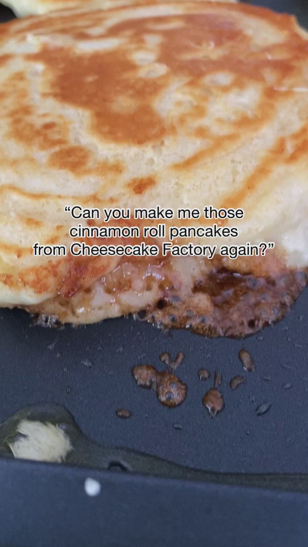 This may contain: a close up of a pancake on a plate