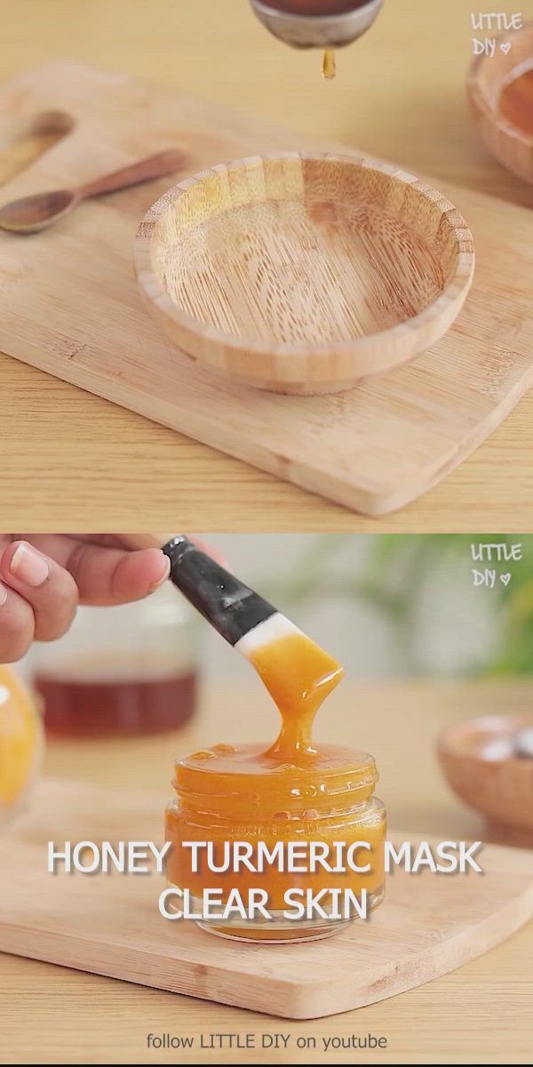 This contains an image of: Honey mask clear skin littlediy - YouTube 