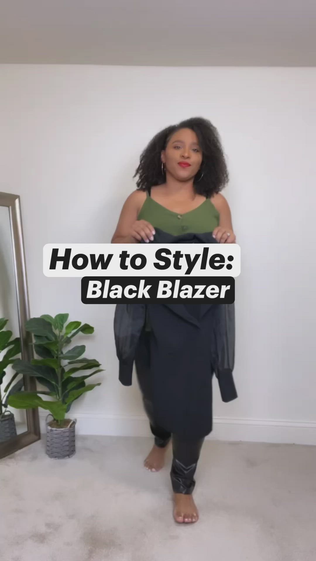 This contains an image of: How to Style: Black Blazer | chic outfits, blazer outfits, winter outfits, date night outfits