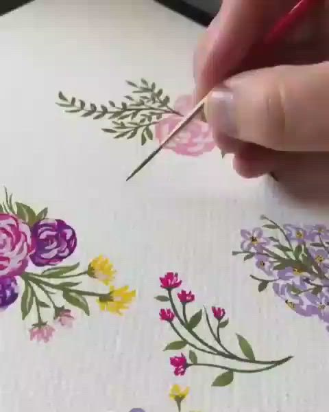 This may contain: an image of colorful flowers on white paper