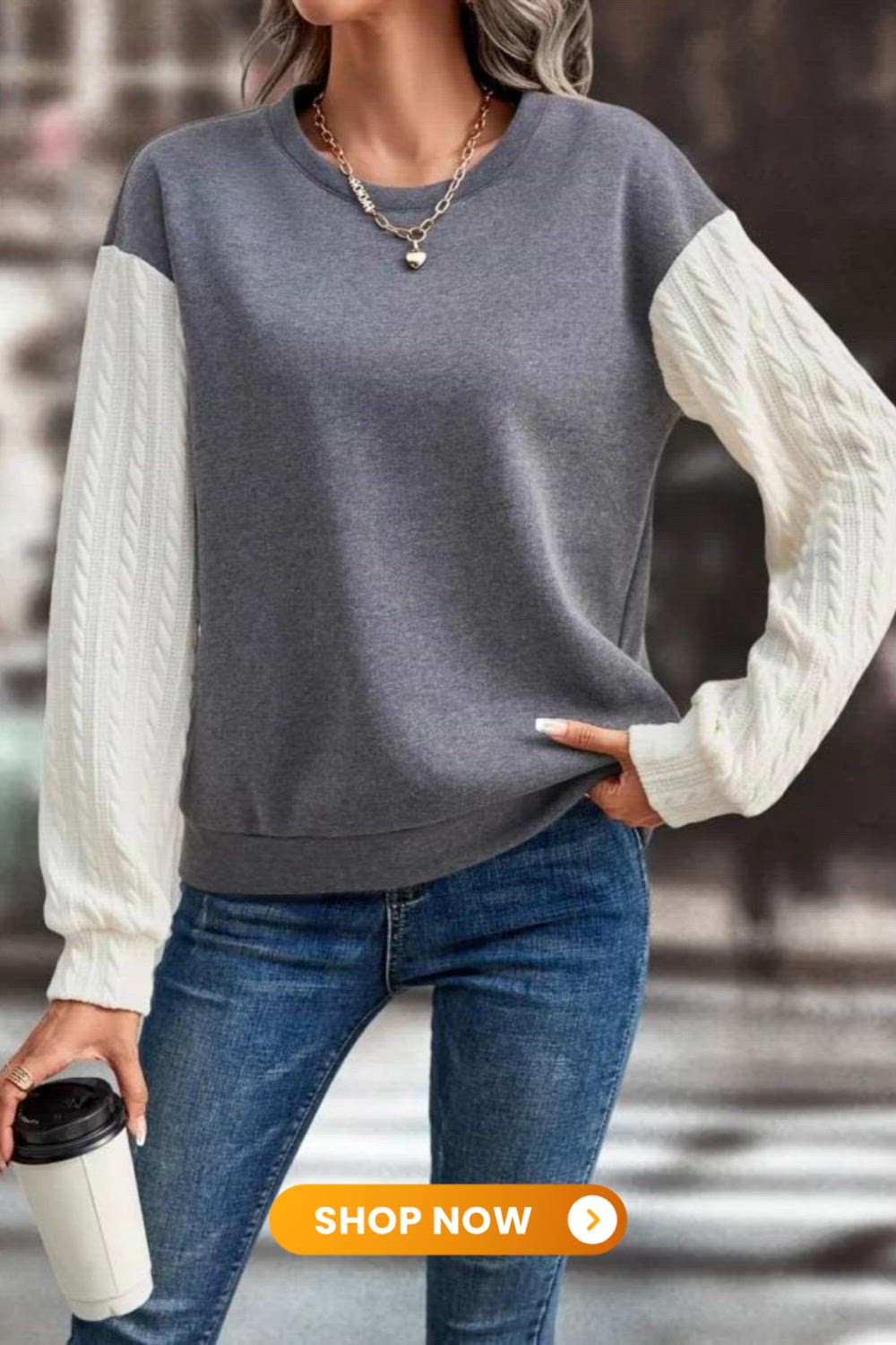 The Drop Shoulder Crew Neck Pullover is the epitome of casual fashion, offering a relaxed and comfortable style. With its loose fit and long sleeves, it's perfect for laid-back days. This sweatshirt combines comfort and style seamlessly, making it a versatile addition to any wardrobe.