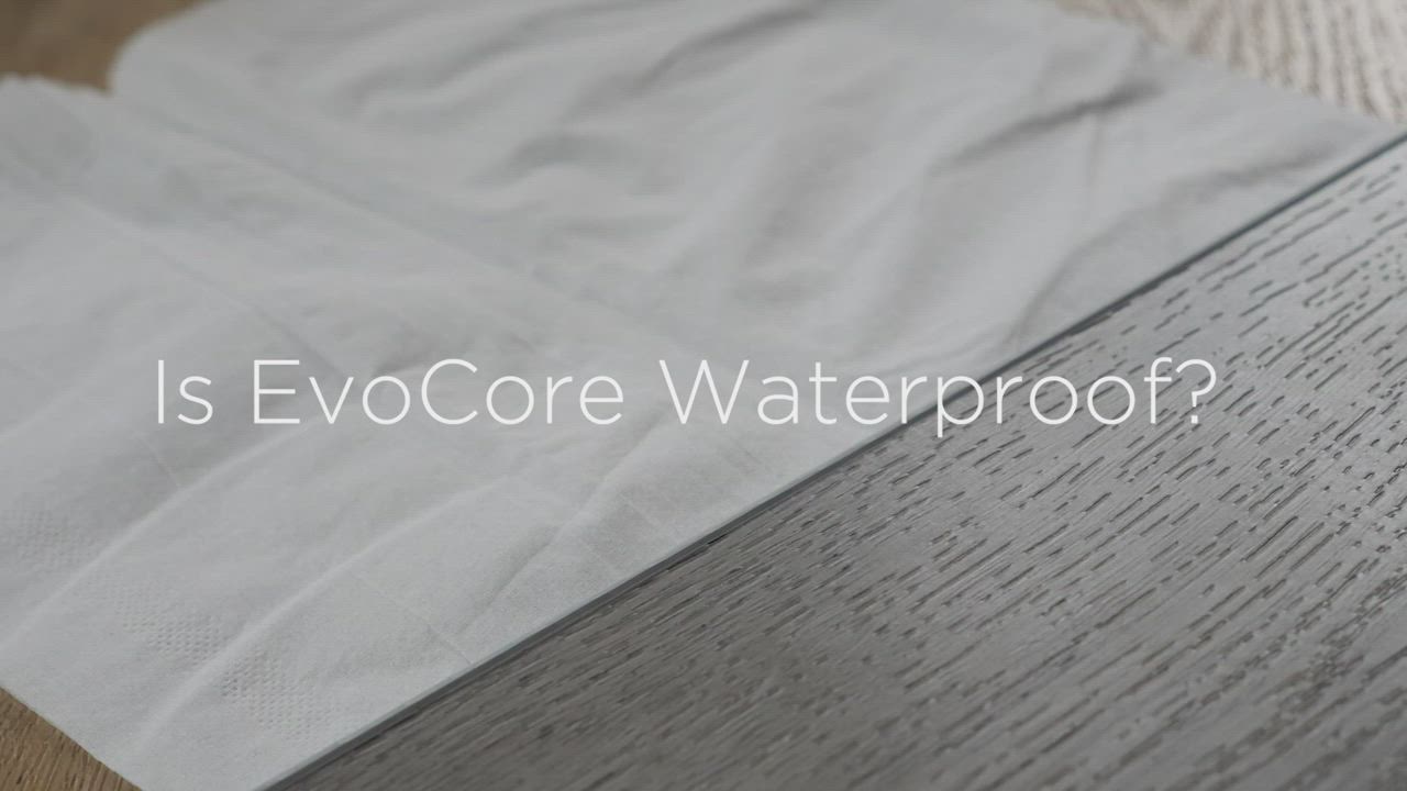 This may contain: a piece of white paper with the words is evocore waterproof?