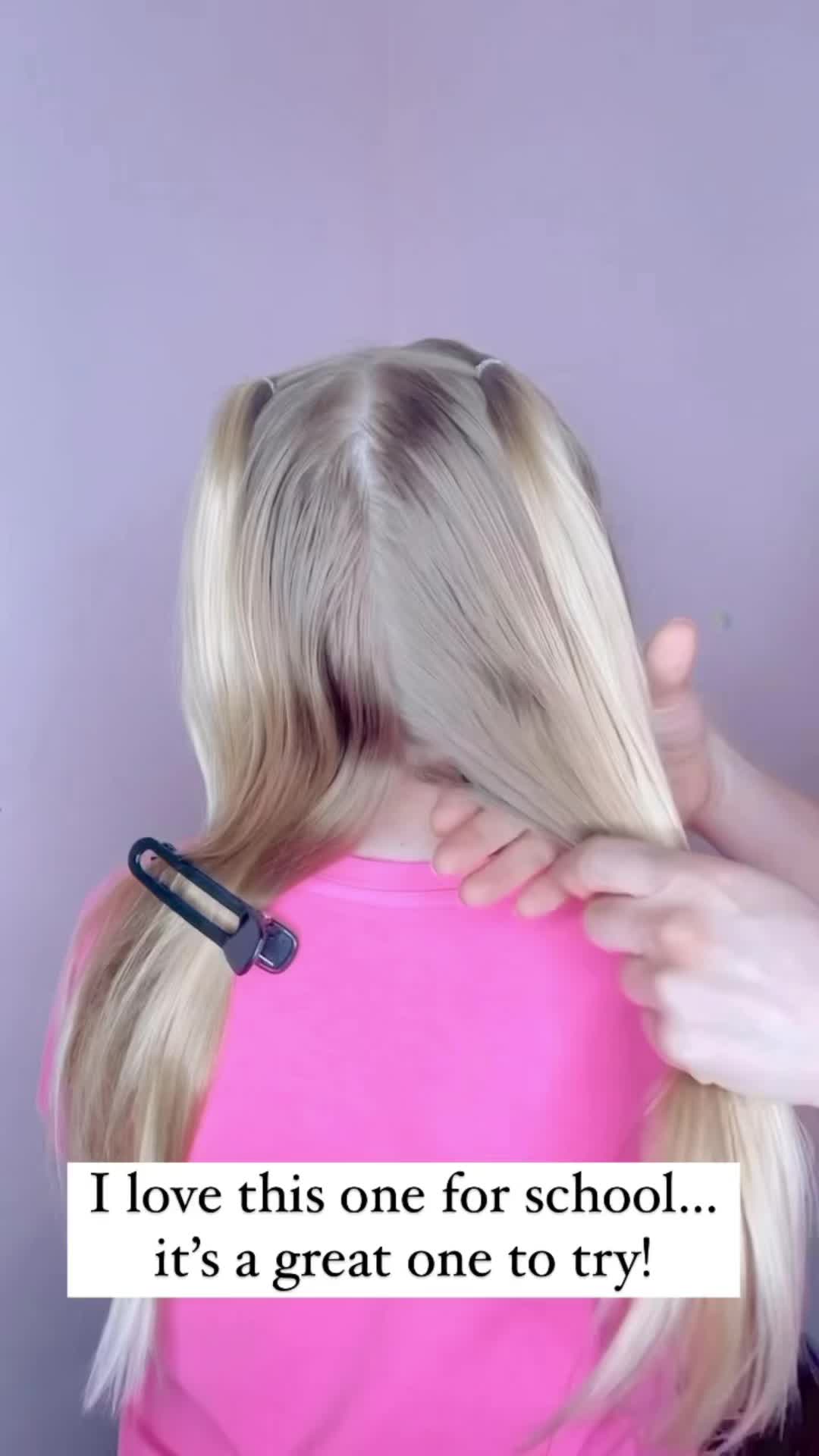 Easy and quick hairstyle for school