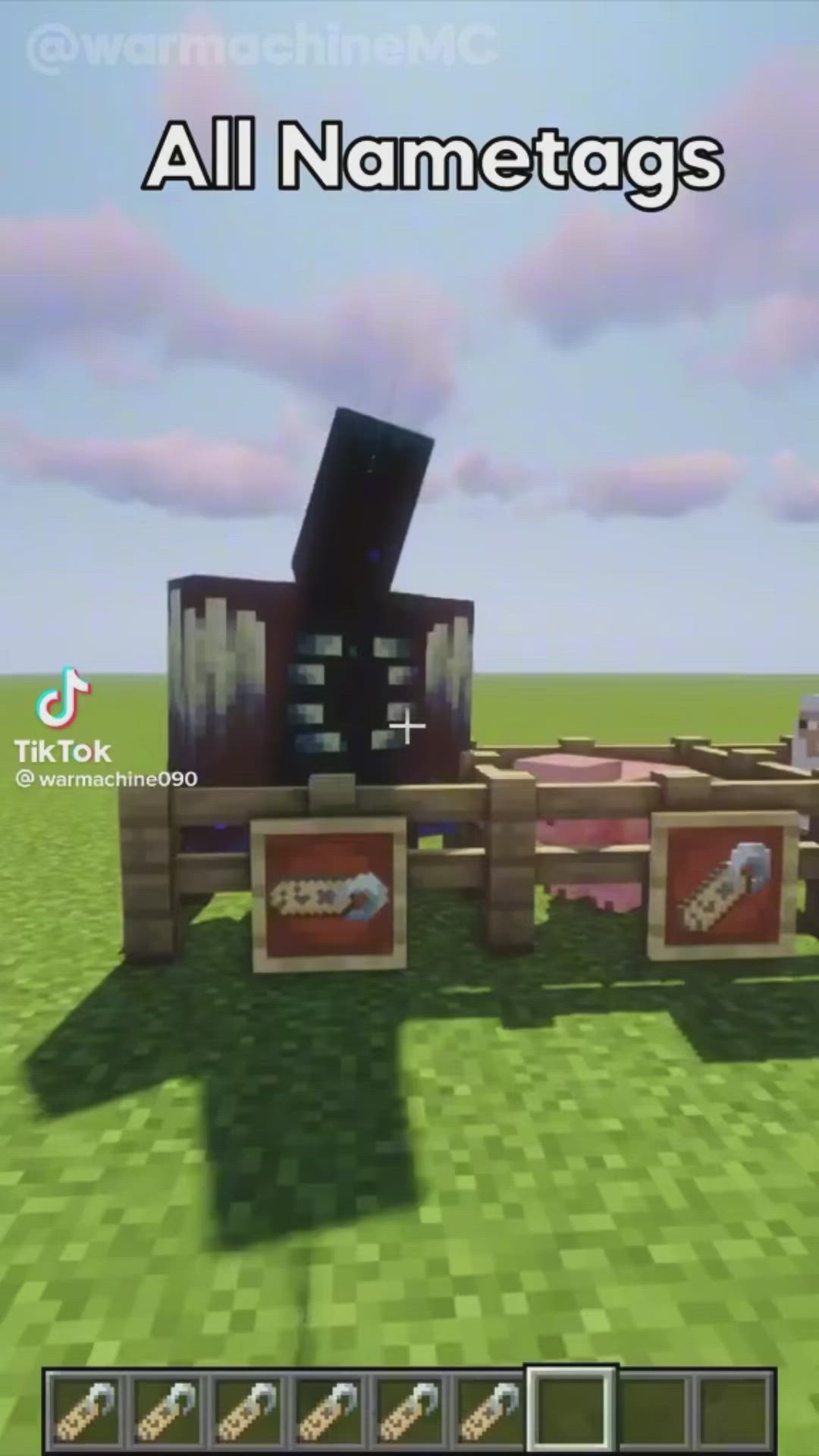 This may contain: an image of a minecraft table and chairs with the text all namestags