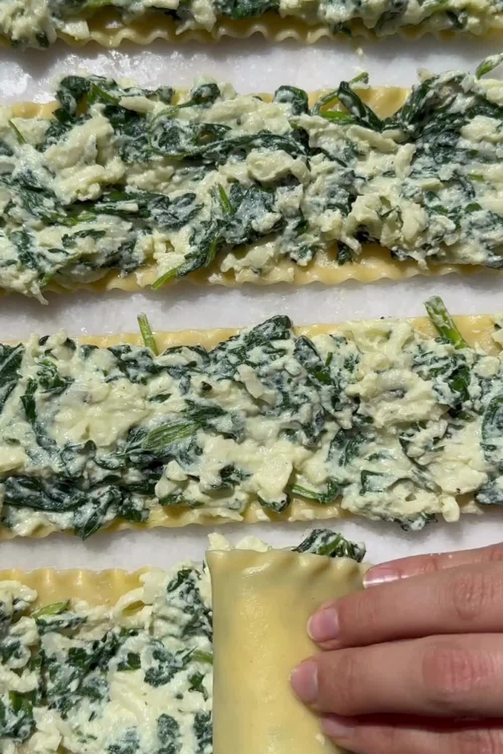 This contains: Spinach and Cheese Lasagna Pinwheels