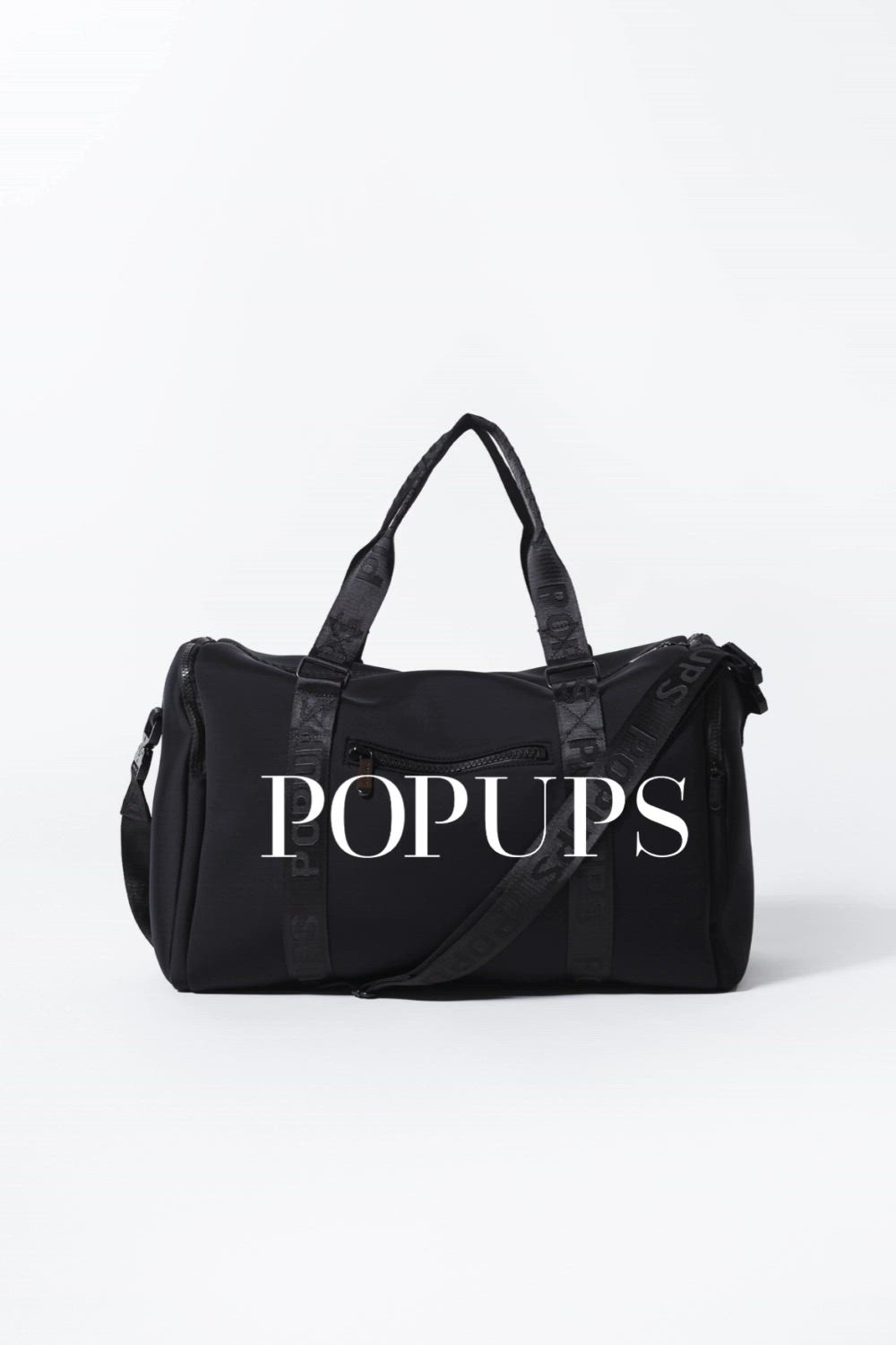 This contains: neoprene weekender
weekender bag