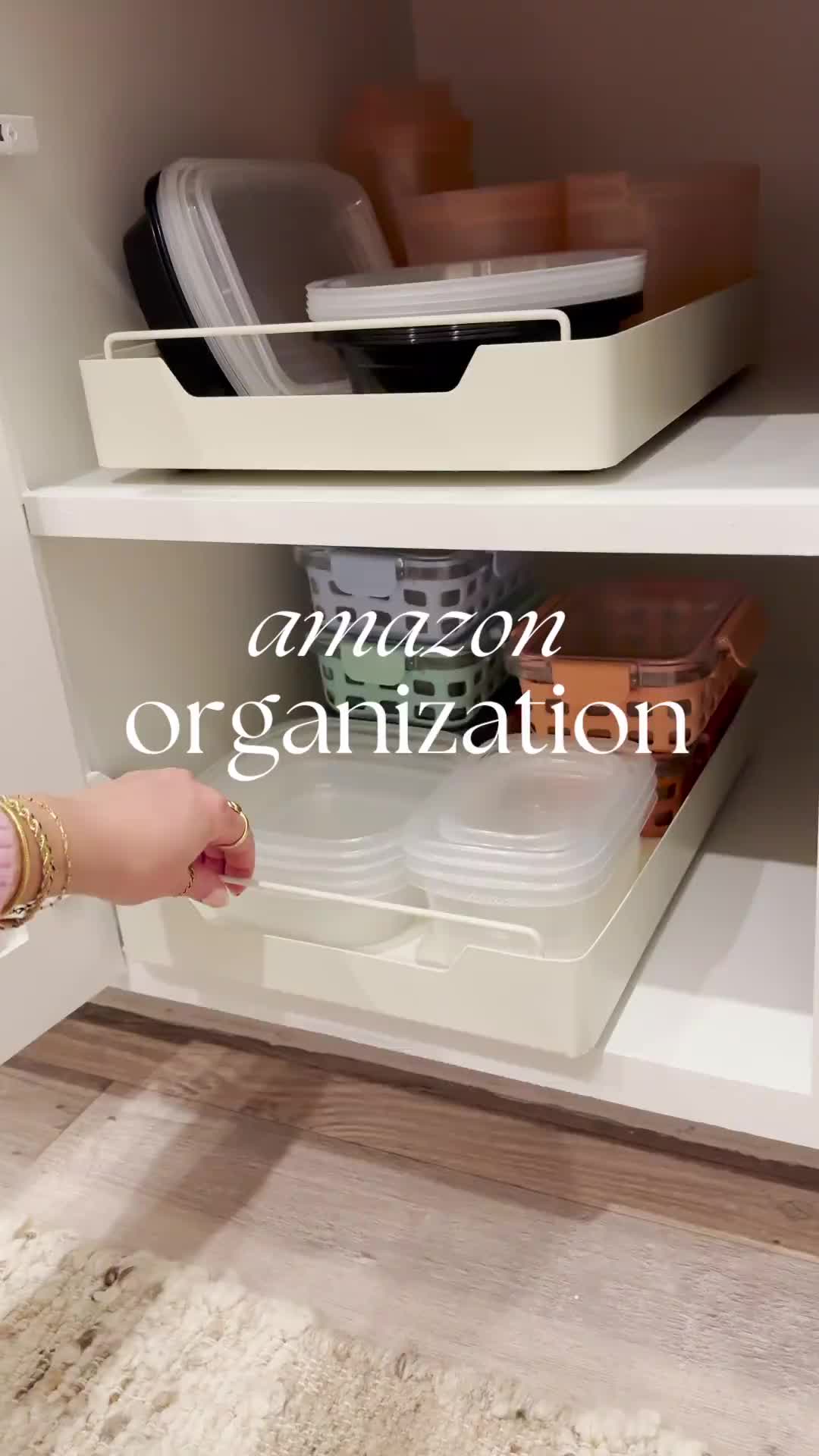 This may contain: an open refrigerator door with the words amazon organization on it