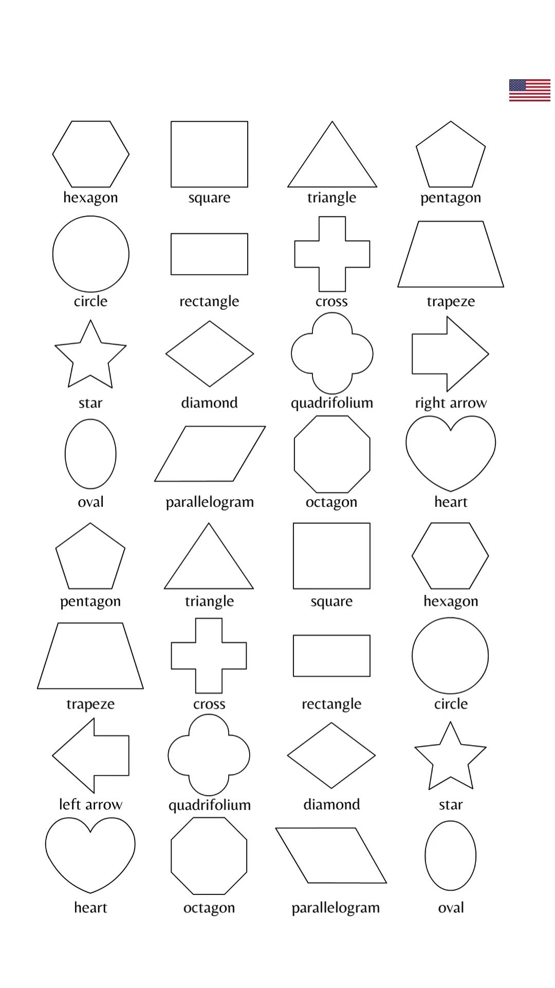 This may contain: an image of different shapes that can be used to make a pattern or coloring book