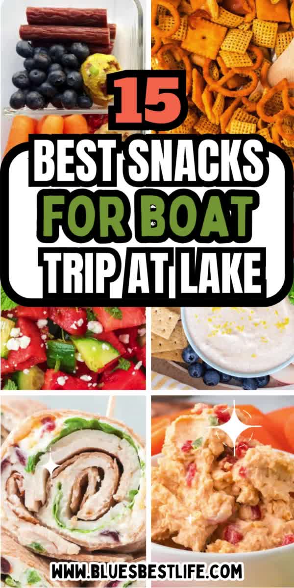 This contains: A collection of snacks to take boating.