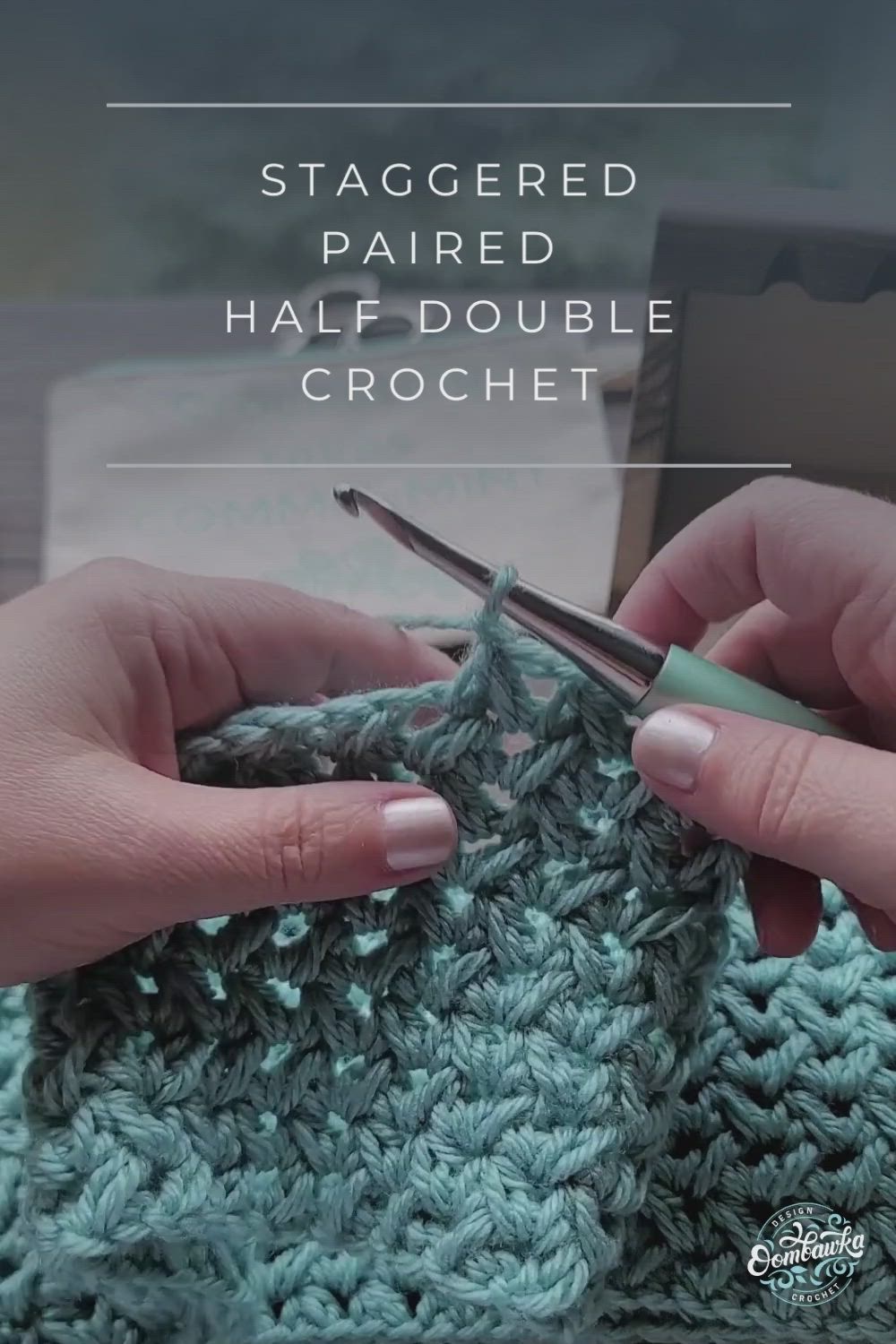 This contains: crochet stitch demo