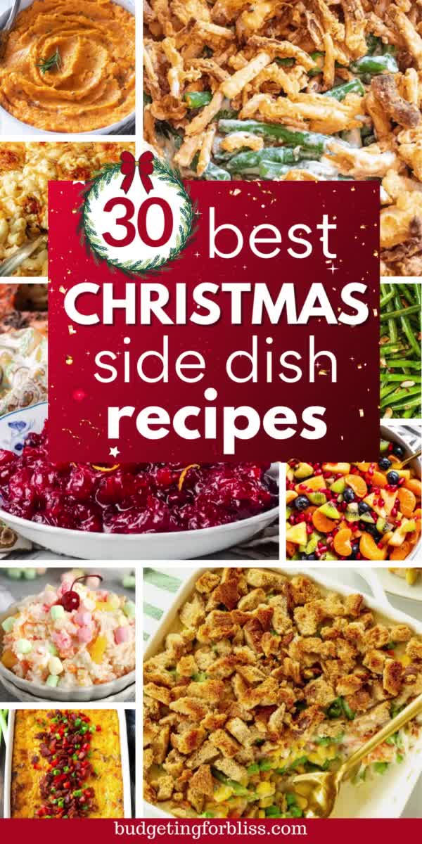 This may contain: the best christmas side dish recipes