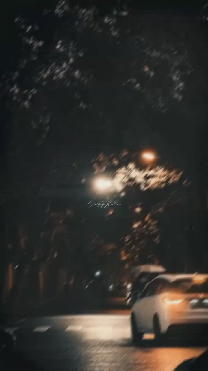 This may contain: there is a blurry image of a city street at night with the words teresva on it