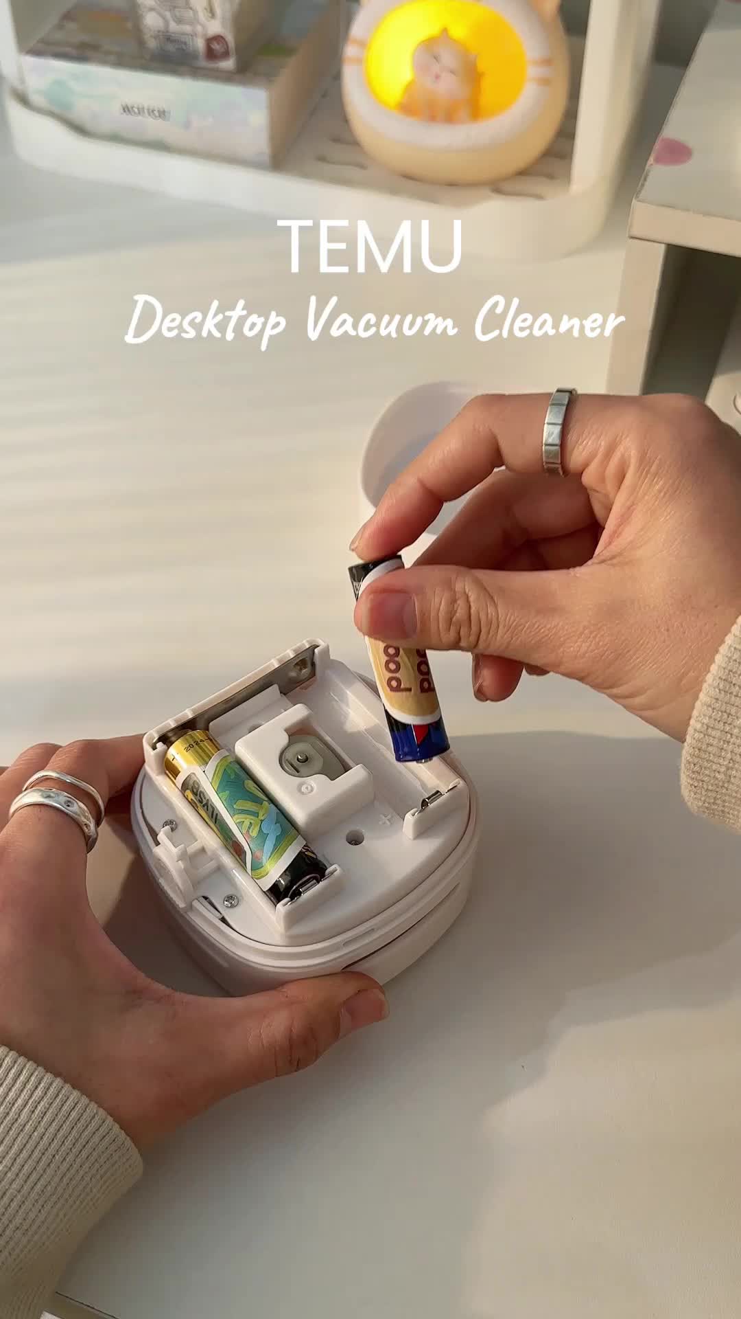 🧹 Keep your space tidy with this handy desktop vacuum! Perfect for crumbs, dust, and small messes—it’s your new cleaning buddy. 🖥️✨ 🔍 code dsz9944. #Temu