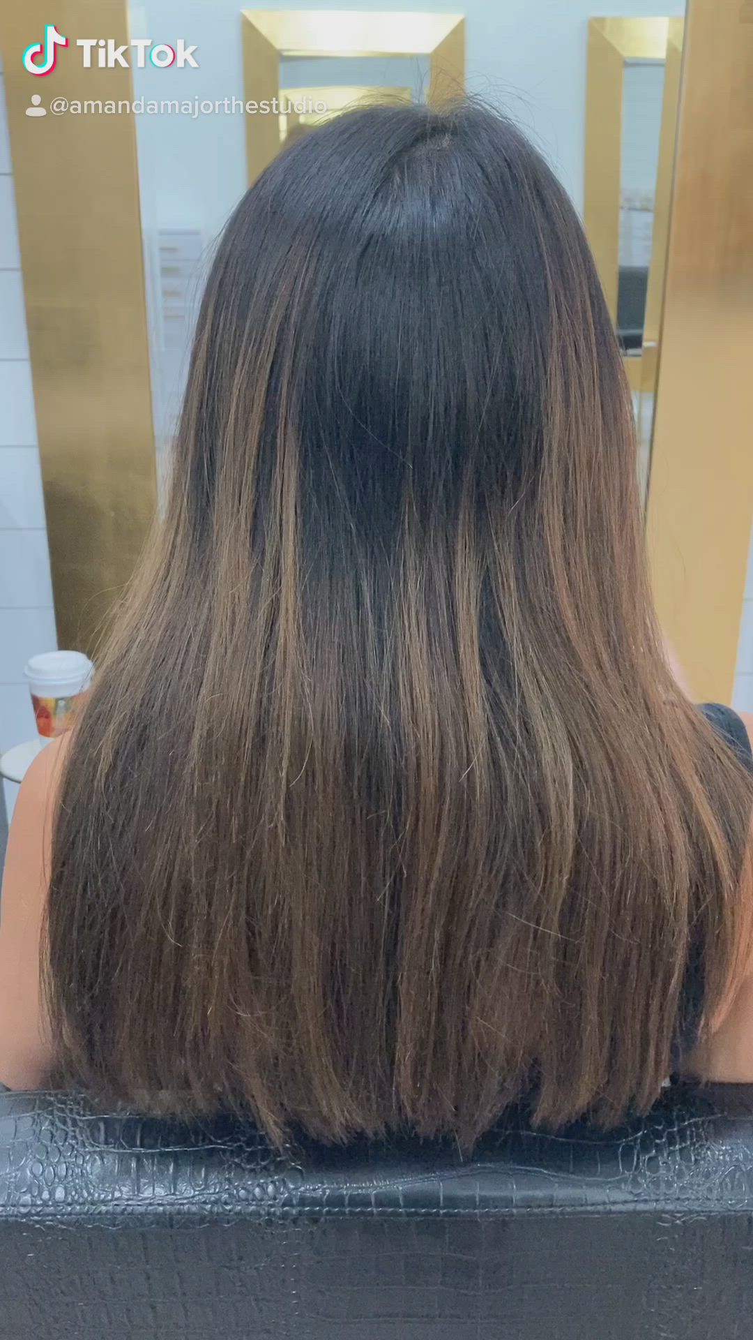 This contains an image of: Brunette Balayage Highlights