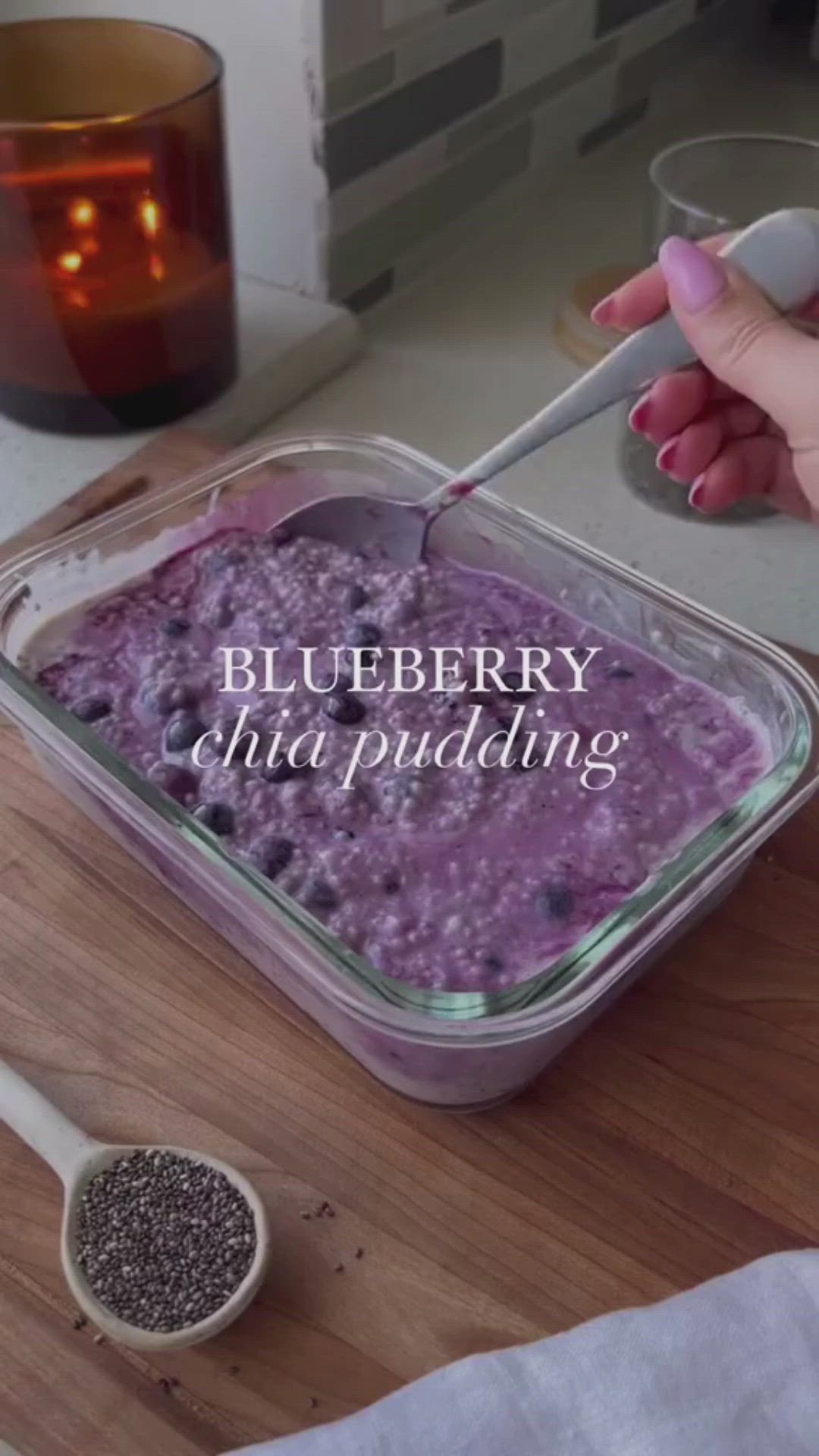 This contains: This Blueberry Bliss Chia Pudding is the perfect vegan breakfast or snack to start your day on the right foot. Packed with nutrient-rich chia seeds and antioxidant-rich blueberries, this pudding is not only delicious but also good for you. It's easy to make, gluten-free, and dairy-free. Just mix the chia seeds, almond milk, and maple syrup together, let it sit in the fridge overnight, and top it with fresh blueberries in the morning.

Credit: @healthygirlkitchen