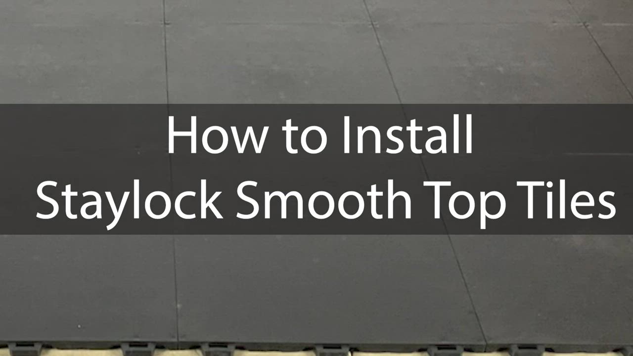 This may contain: the words how to install staylock smooth top tiles