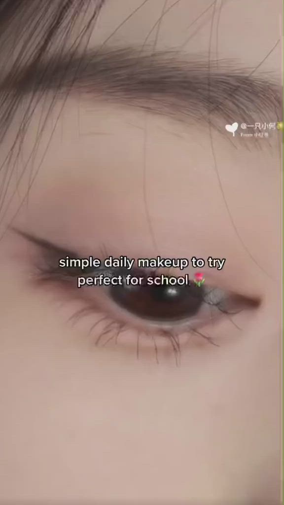 This contains an image of: simple daily makeup for school <3