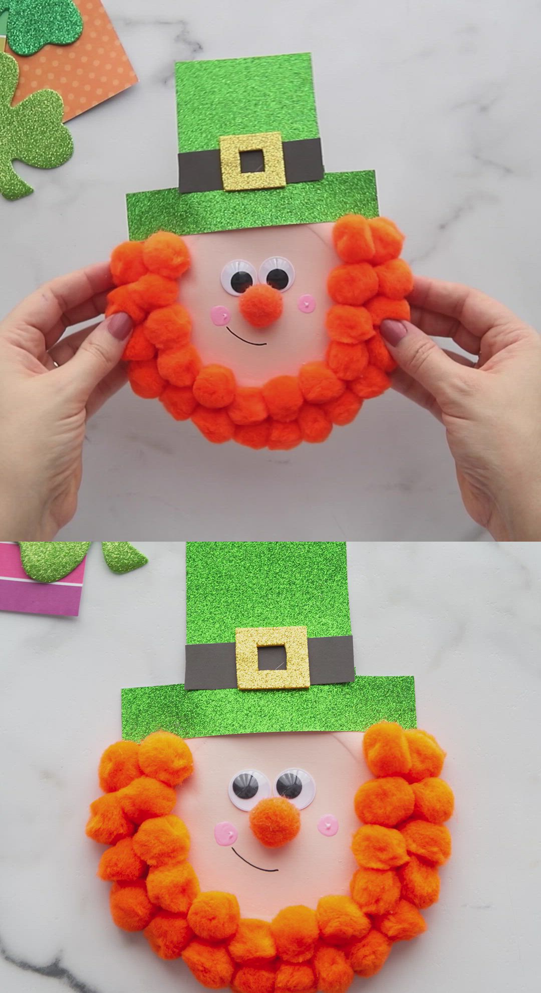 This may contain: this is an easy st patrick's day craft for kids to make and do