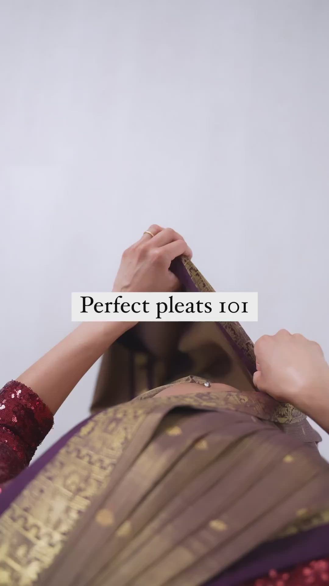 This contains an image of: Saree Pleating 101