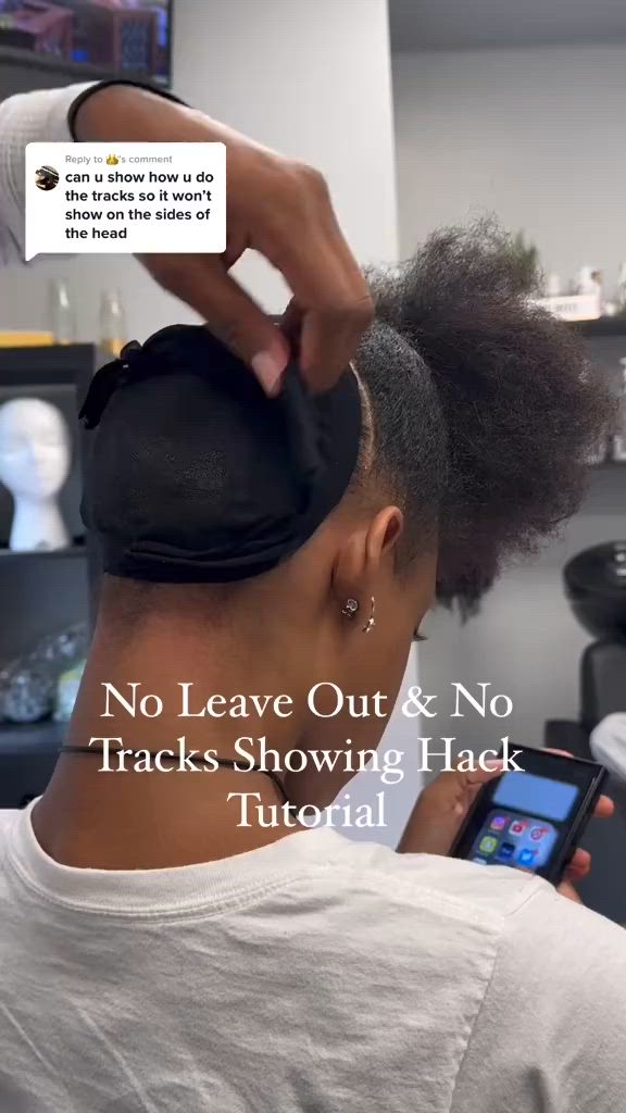 This contains an image of: ✨Detailed tutorial of quick weave, No leave out & No tracks👏