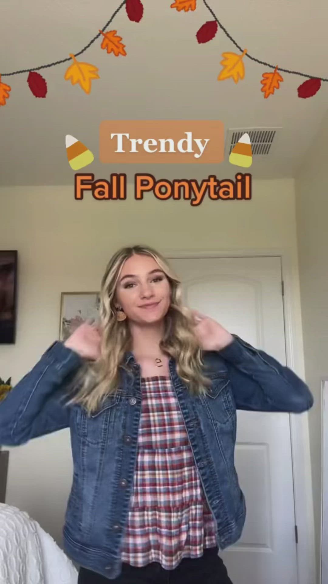 This contains an image of: Trendy Fall Ponytail 🍂