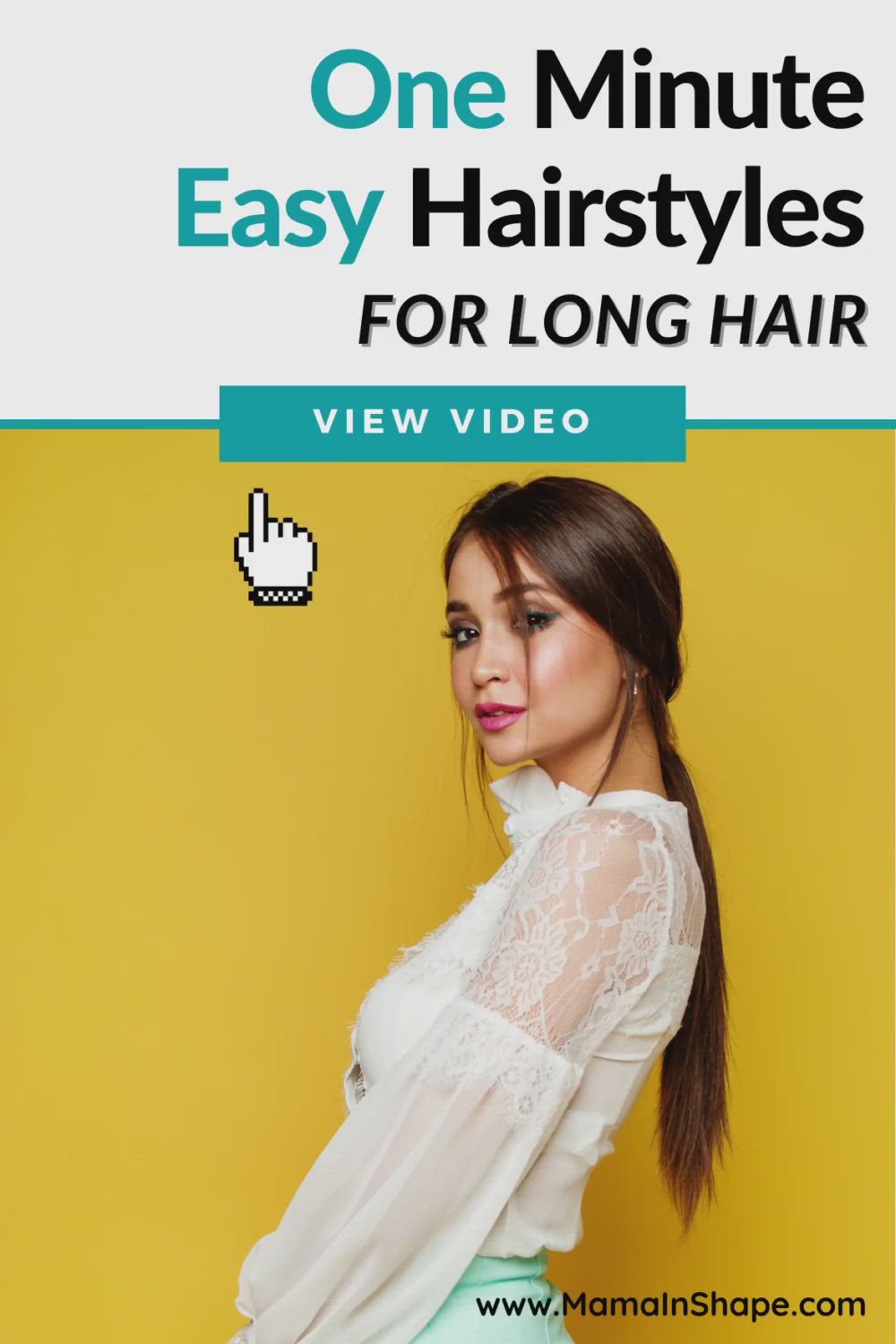 Discover 6 quick and easy hairstyles for long hair that will make you look awesome. Create these beautiful hairstyles in less than a minute! Simple ideas for busy moms who want to look great in the morning when they take kids to school or go to work. #hairstyle #hairdo #simple #easy #beauty #quick