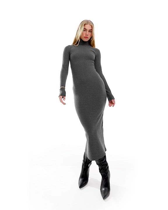 Dresses by Bershka POV: you have plans Turtle neck Long sleeves bodycon fit