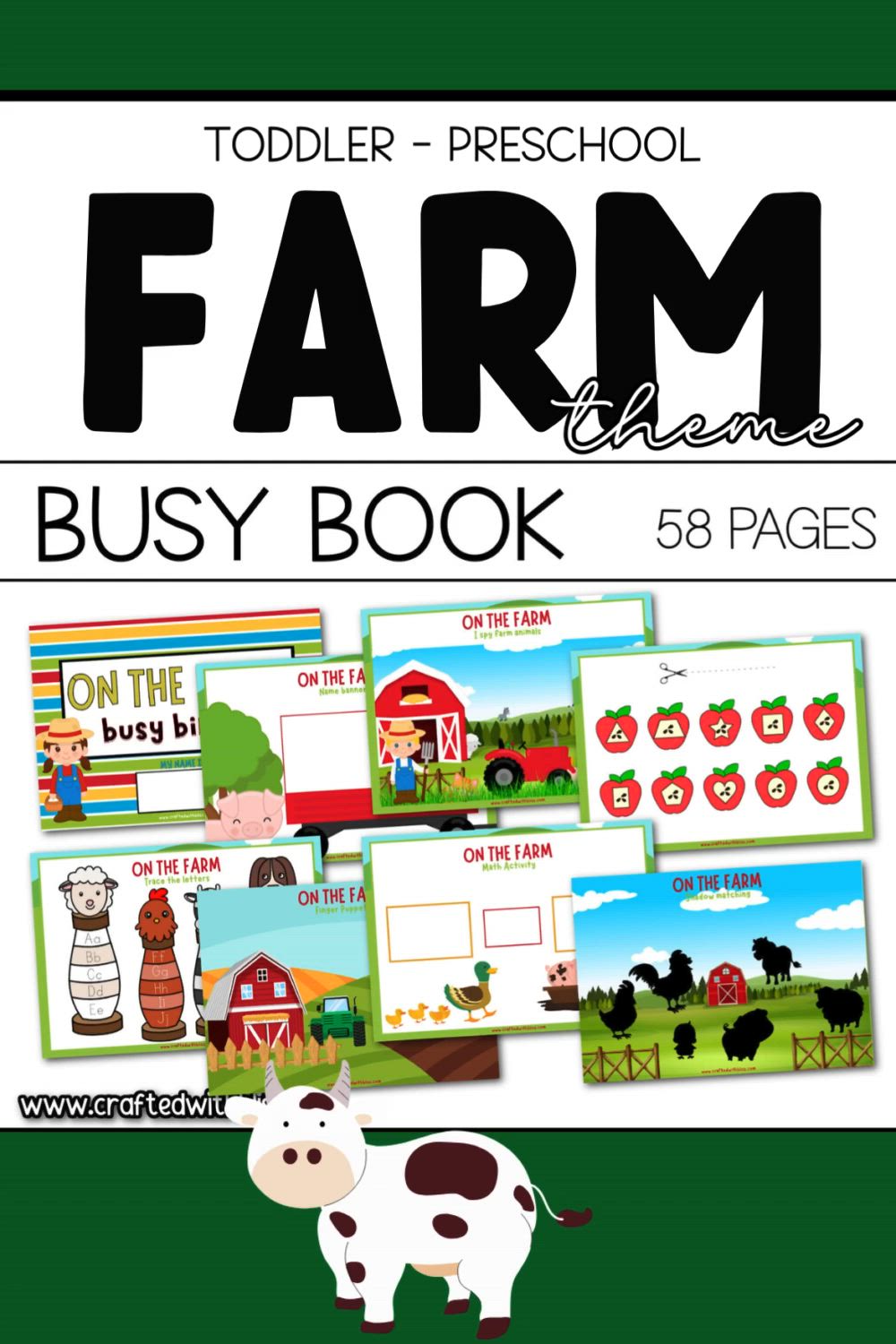 This contains: Engage children with this quiet busy book binder and adapted book for farm-themed learning fun! 🚜📚 #OnTheFarm #BusyBook #LearningCenter #AdaptedBook