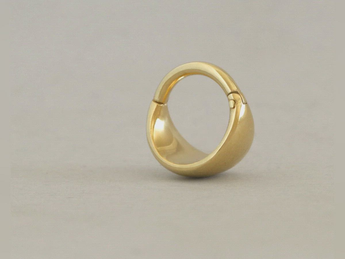 18/16g Septum Jewelry, Gold Septum Clicker Ring, Nose Piercing, Elegant Nose Ring, Minimalist Nose Ring, Small Septum Ring, Wide Septum Ring