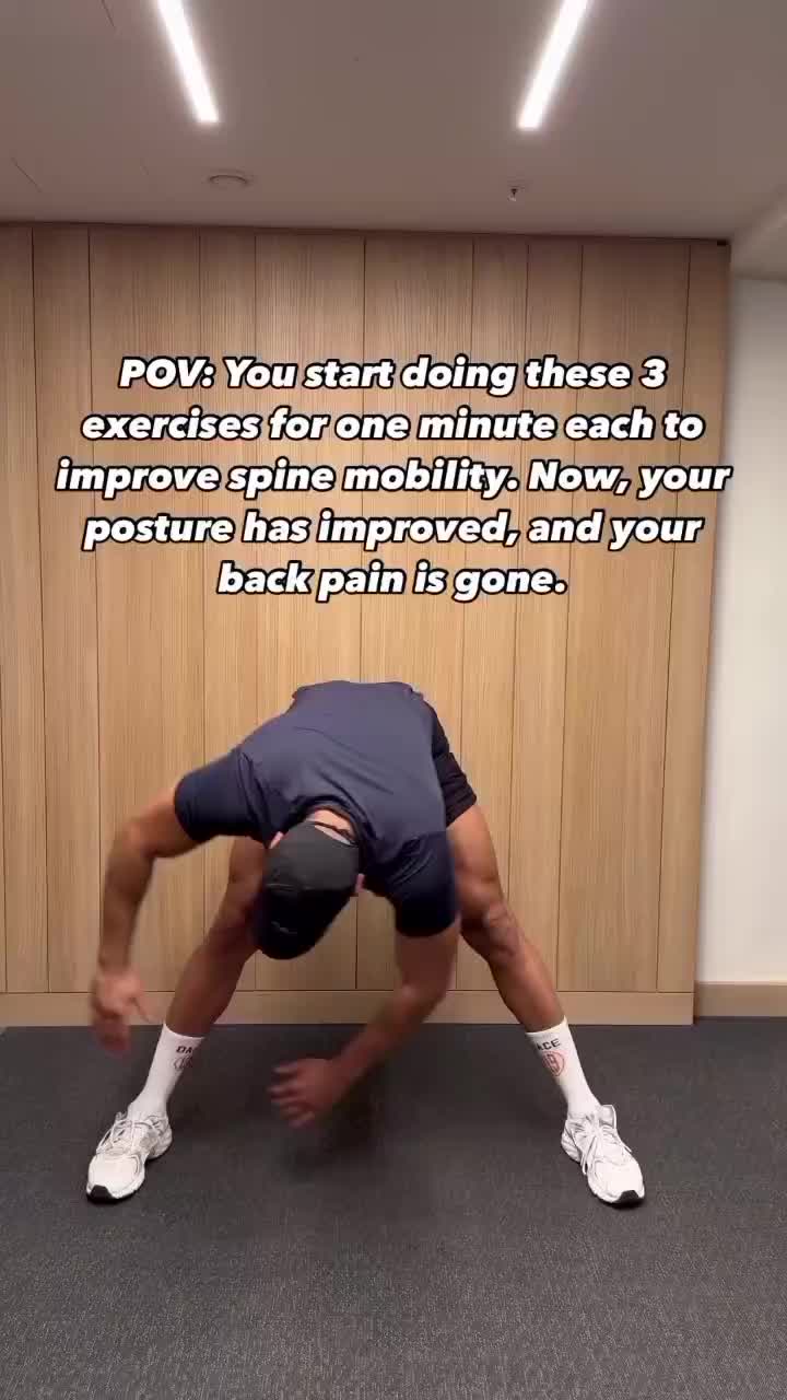 "Back Pain Be Gone: Try these Effective Exercises to Reduce and Alleviate Back Pain! 🏋️‍♂️💆‍♂️✨ Restore comfort and strength. #BackPainRelief #ExerciseForWellness #PainFreeLiving #backworkout #backexercise #backstretch", credit-@coachgreen.pt