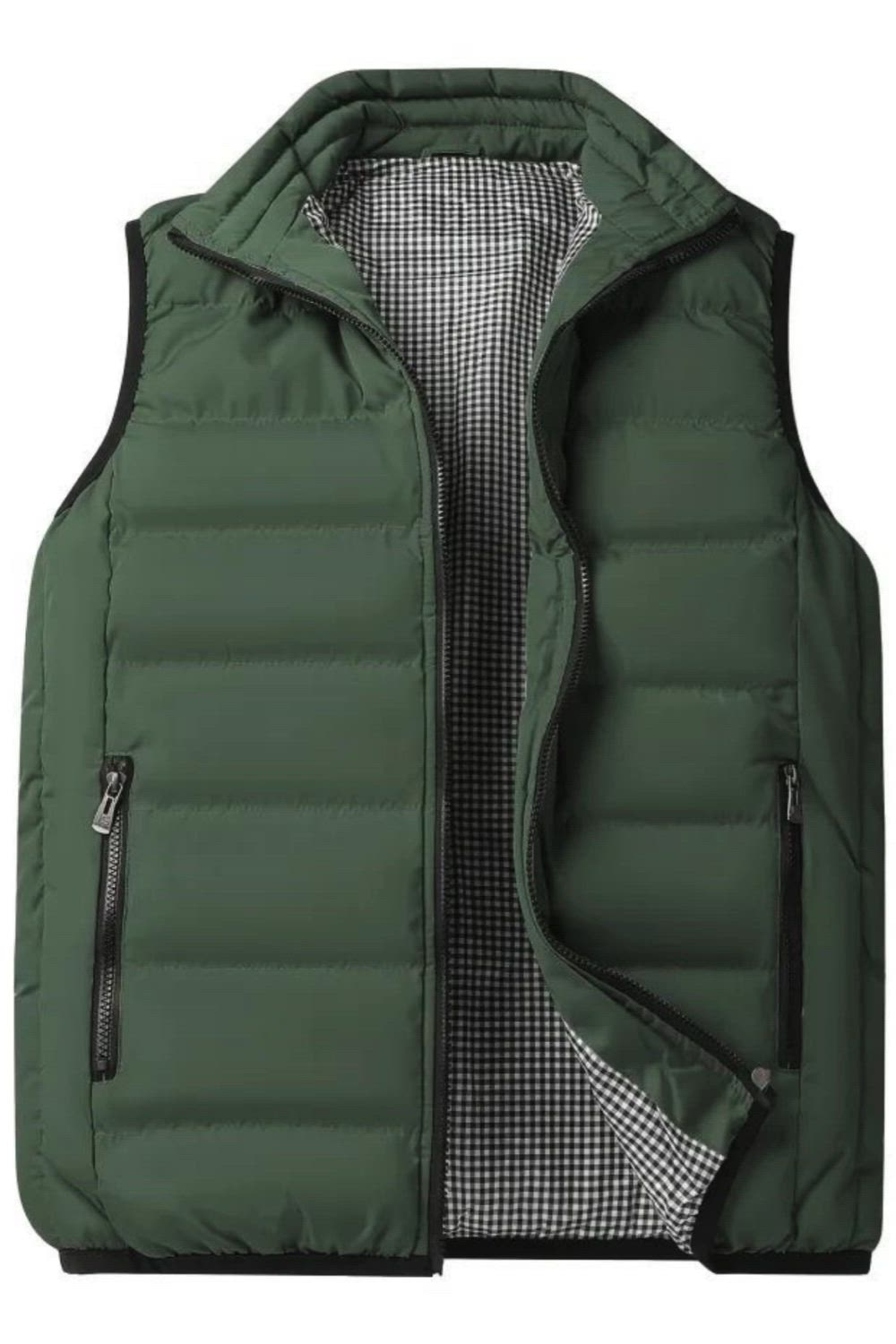 Winter Thick Vest For Men, Casual Black Warm Padded Sleeveless Jacket Best Sellers