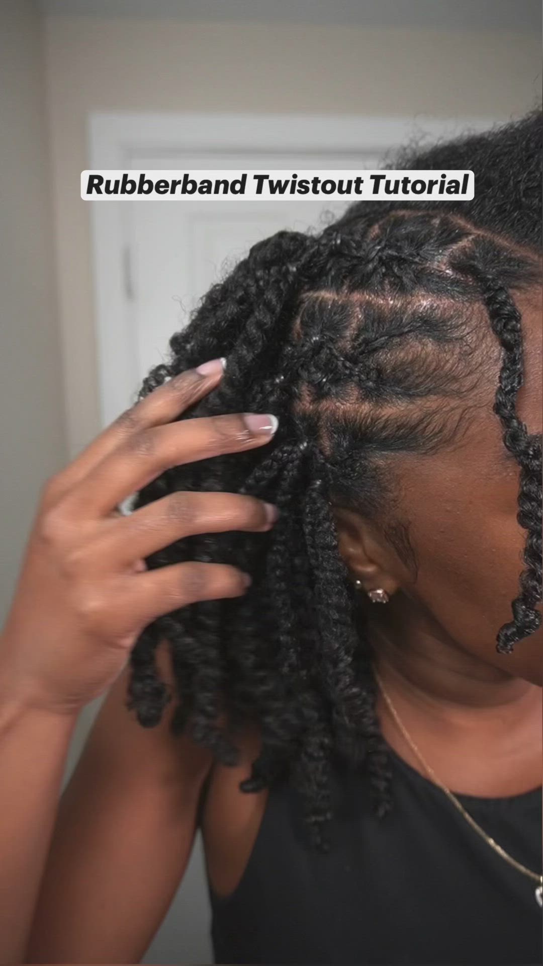 This contains an image of: Rubberband Hairstyles on Natural Hair, Rubberband Twistout Tutorial