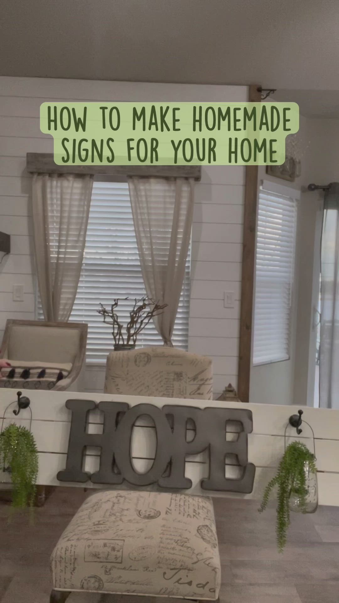 This may contain: a sign that says how to make homemade signs for your home