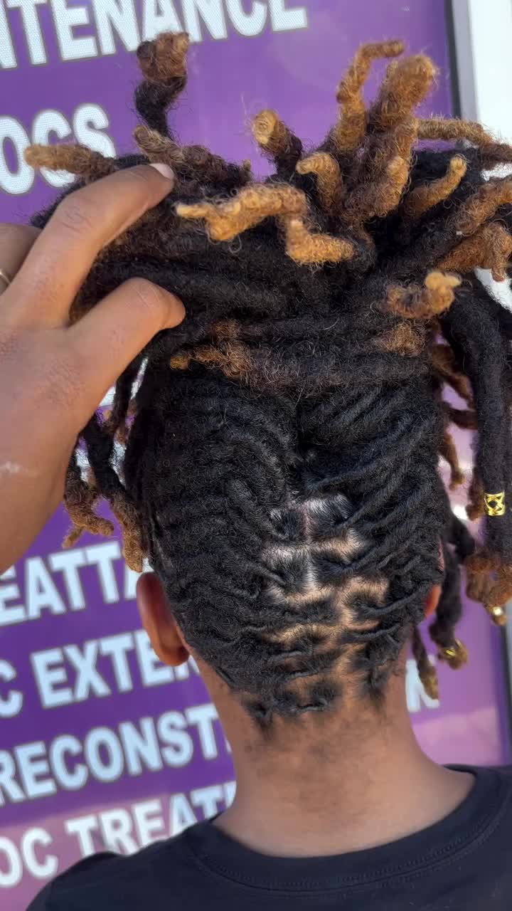 Everybody loves a fun updo ponytail. Two braids in the back and double strand twist in the front for her bangs. 🗓️: www.richlocs.as.me 💜 Have you booked your appointment yet? Your locs deserve it💜 Want to learn new and old loc techniques? Register with Rich Locs The Academy today. Online and In person appointments available. Book your appointment with us today💜 Products @richnaturalsbyrichlocs 💜 #loccaretips #locsatlanta #naturalhair #celebrityloctician #starterlocs #locs #atllocs #atl...