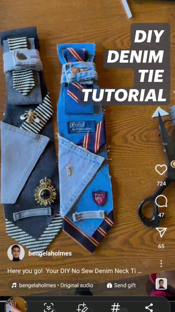 This may contain: there are many different types of ties on the table