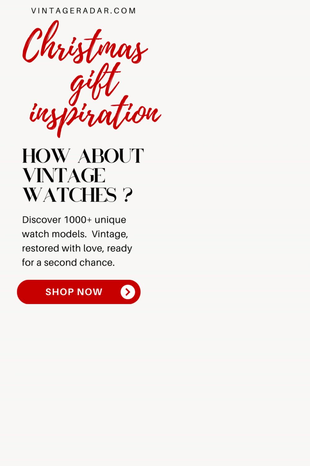 This may contain: christmas gift inspiration how about vintage watches?