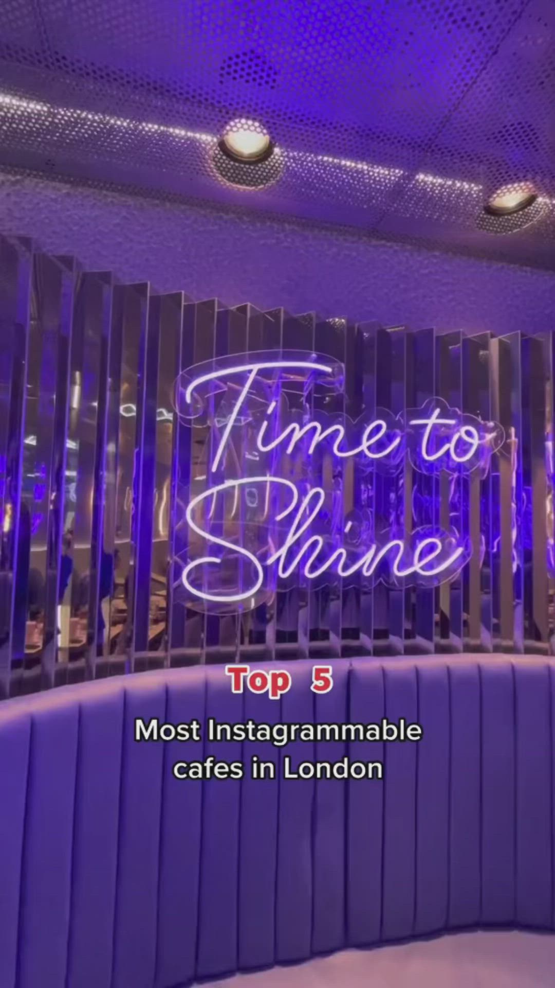 This may contain: the top 5 most instagrammable cafes in london time to sip and shine