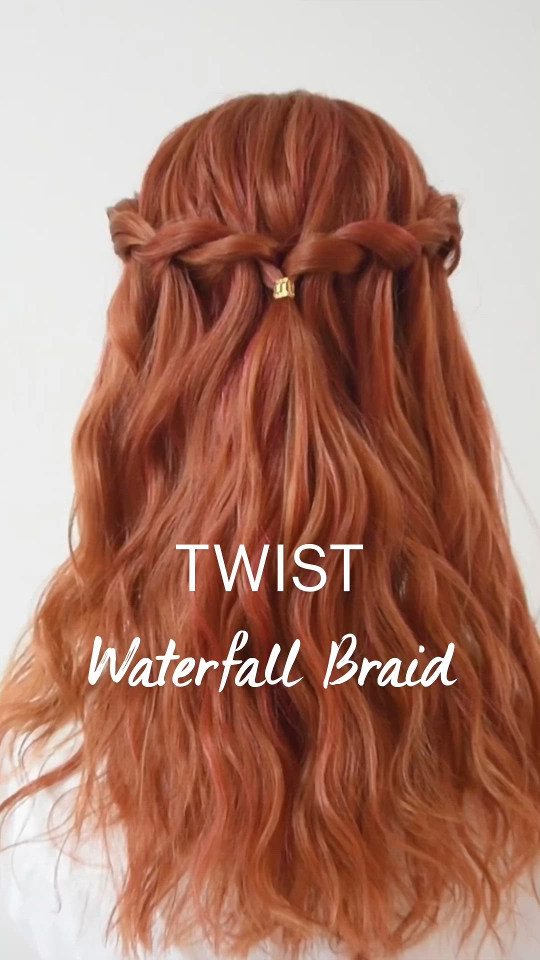 This contains an image of: Try this beautiful twist #waterfallbraid #braids #hairstyles #peinados