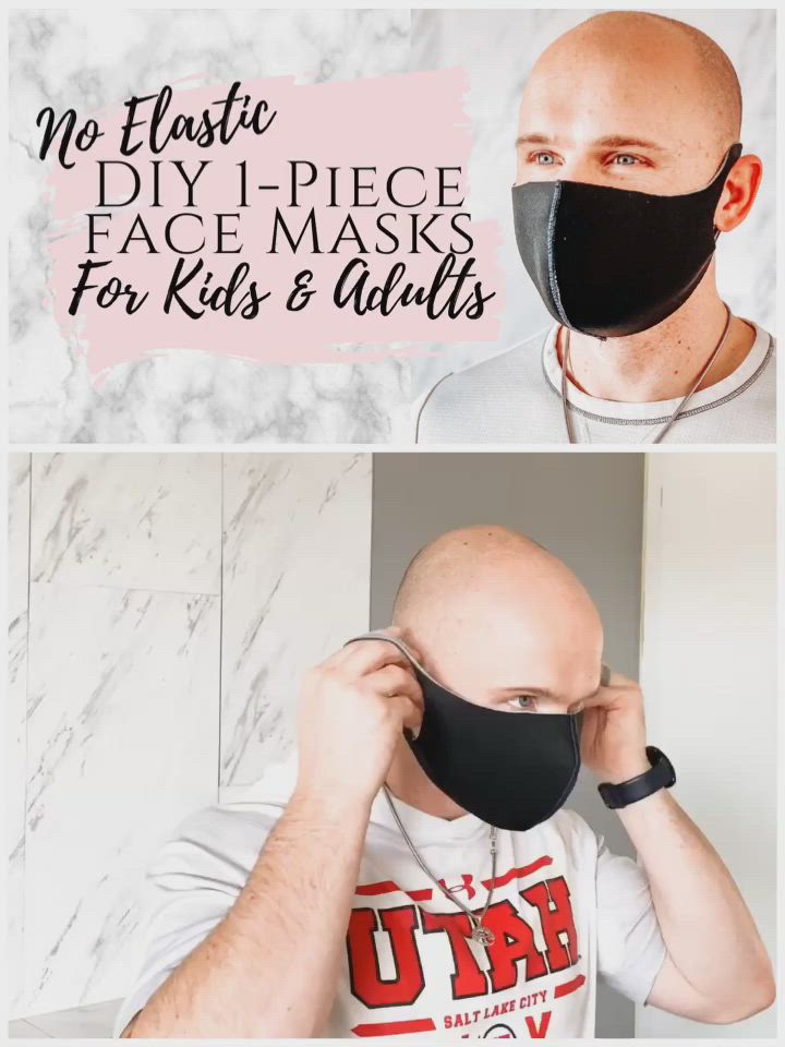 This contains an image of: Easy DIY face Mask sewing pattern