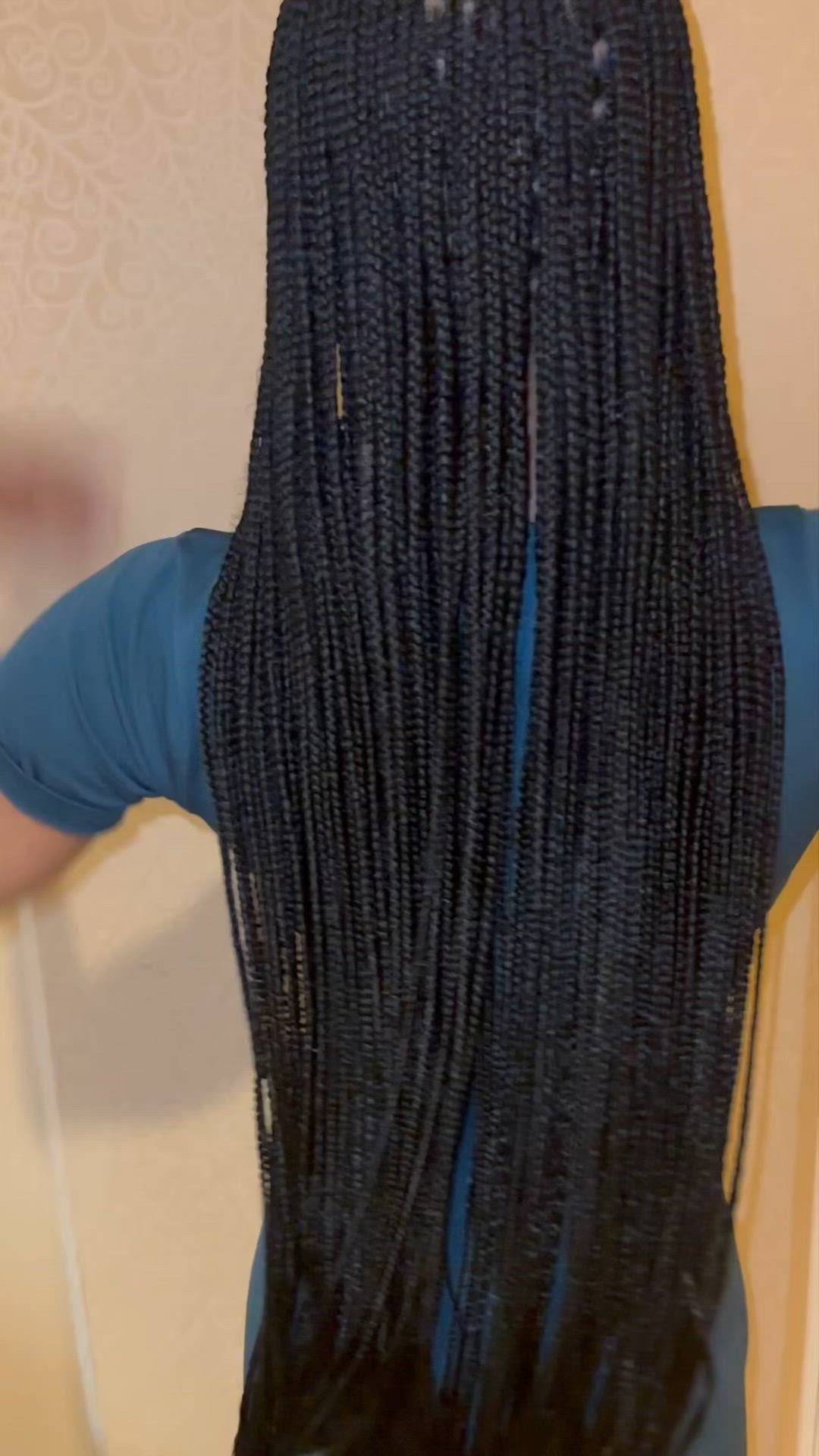 Butt Length, 1b | African Braiding Shop | Black girl #braids #braidsforblackwomen #knotlessboxbraids