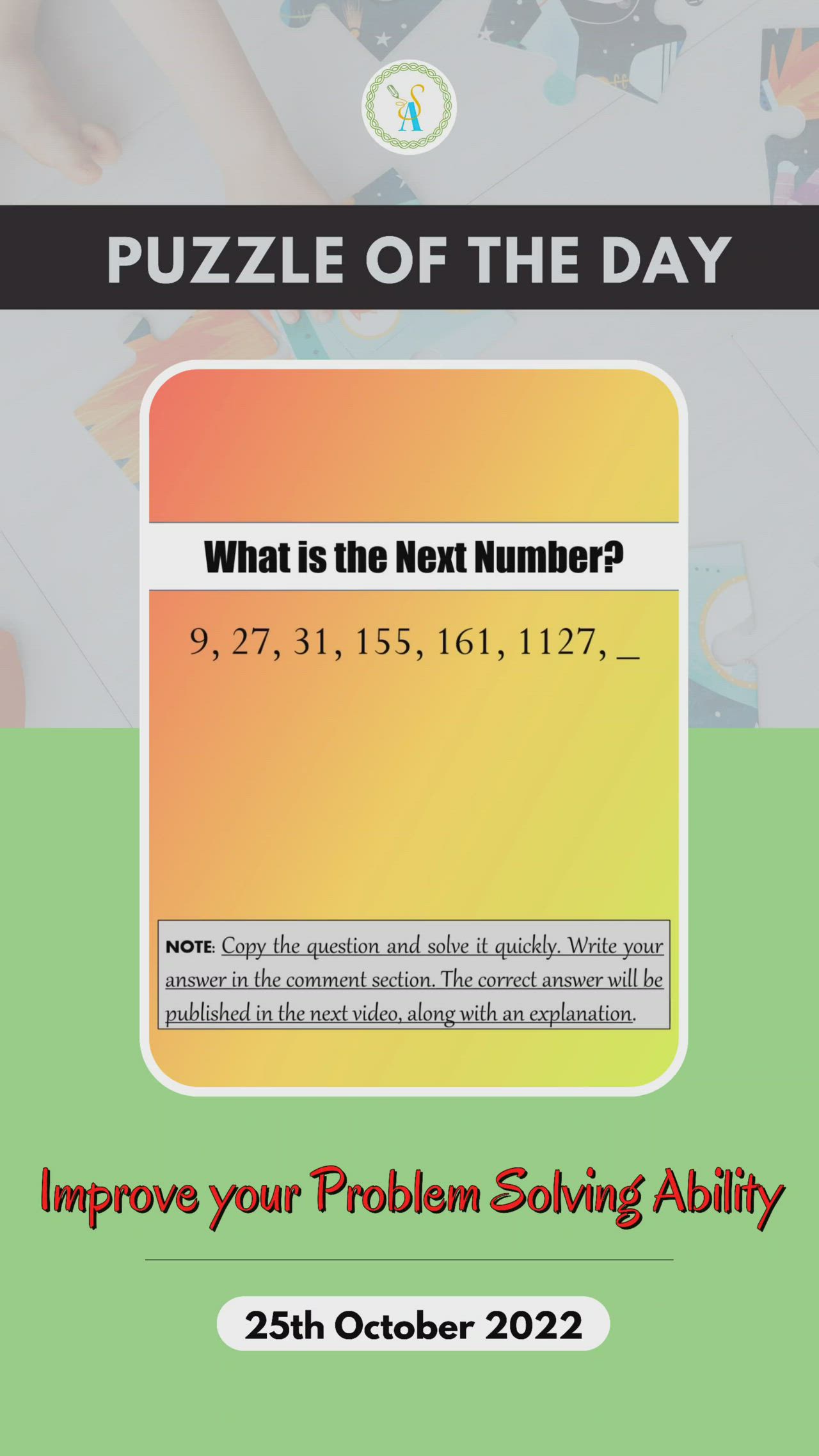 This contains: Mathematics Puzzle of the Day || What is the next Number? || Fun Puzzles for Kids || SHAYKH ACADEMY