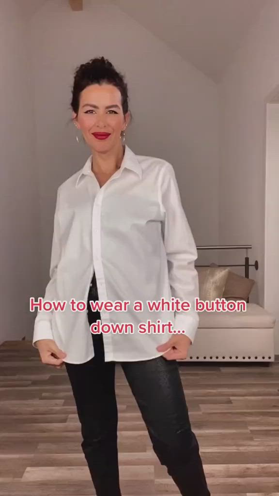 This contains an image of: Different Way to Wear A White Shirt!