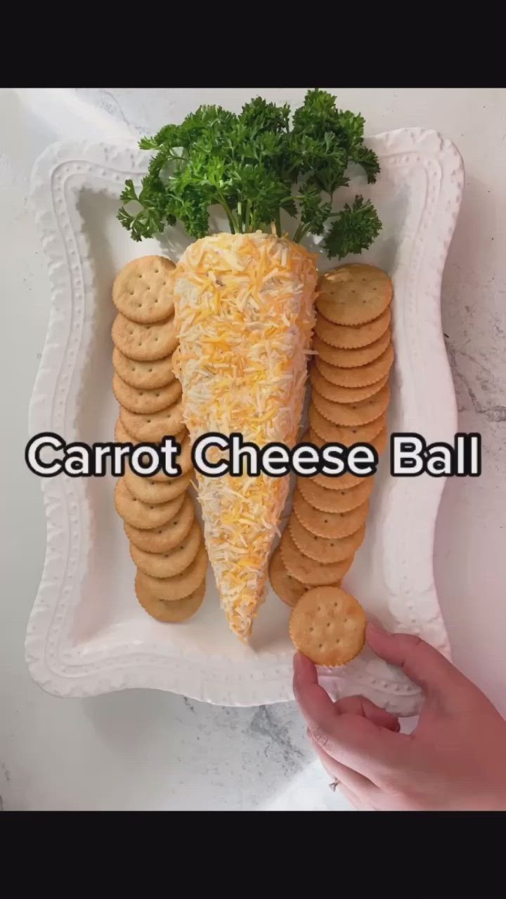 This contains: Easy to make Easter appetizer cheese ball.