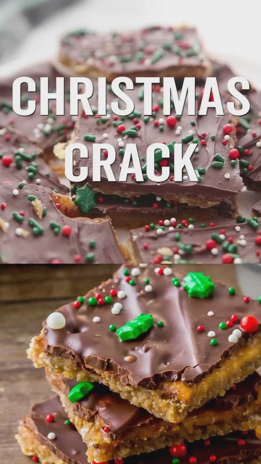 This contains: Christmas Crack video pin