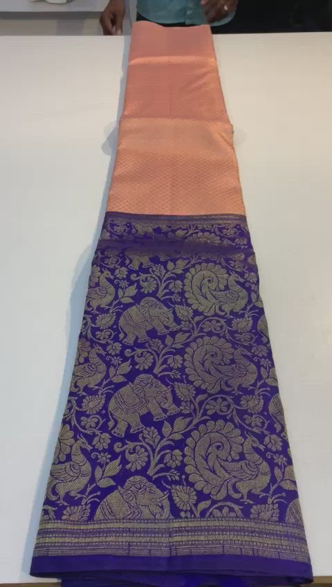 This contains an image of: Kanchipuram Pure Silk Saree! Latest collections Diwali Sale @best price! Grab it soon!