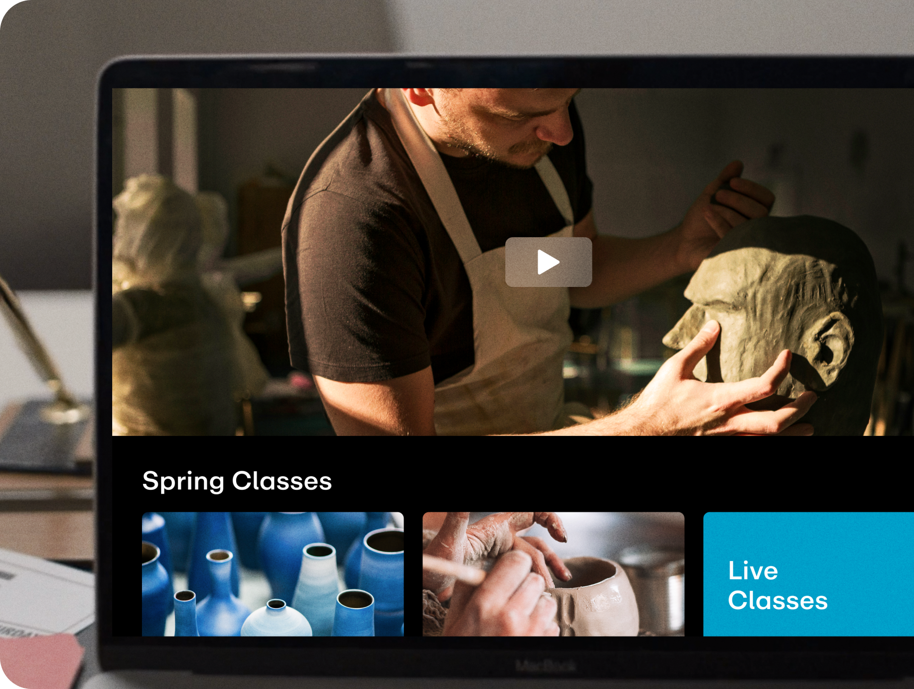 A video library showing all spring class videos
